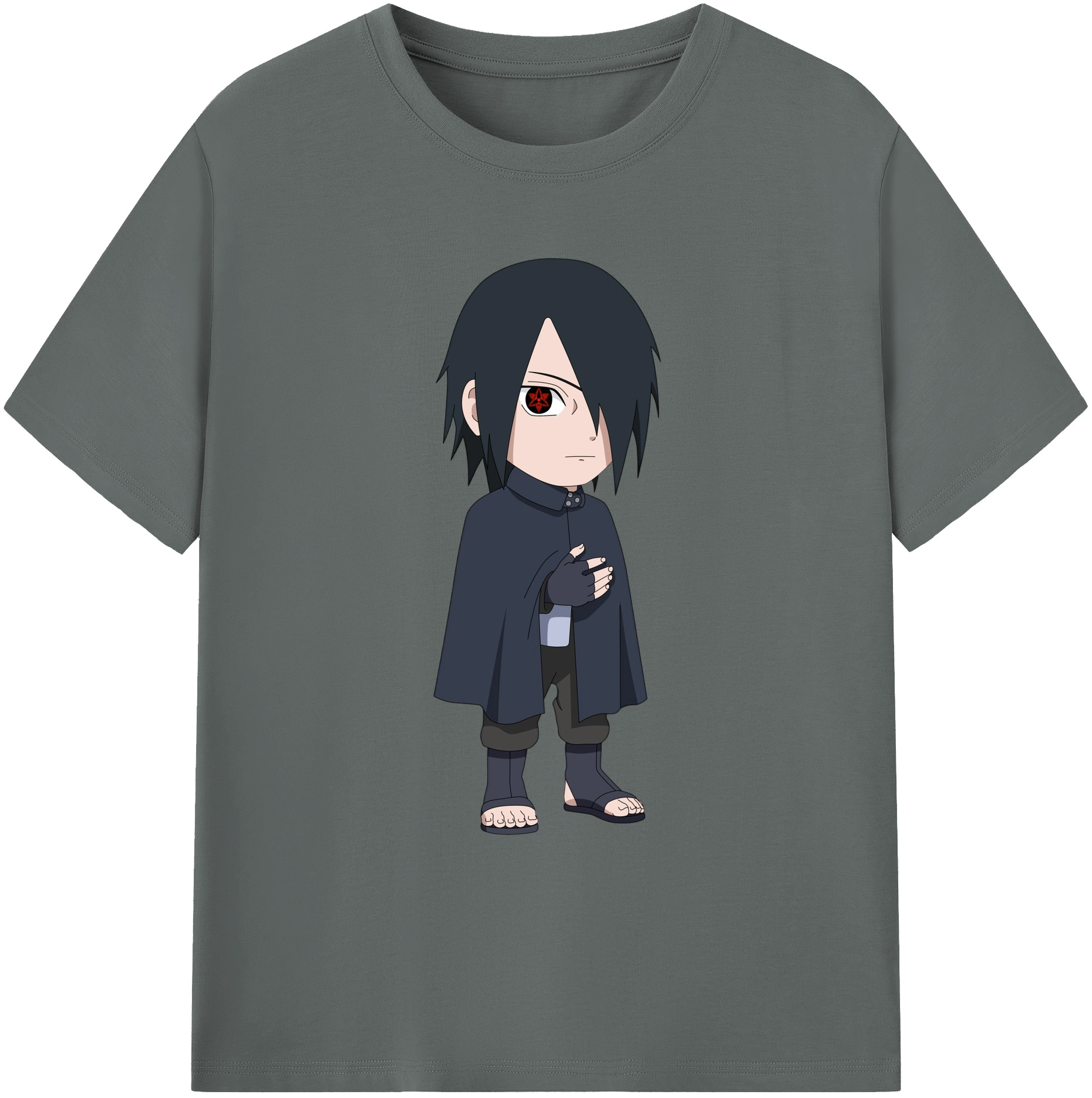 （画像用） NARUTO -ナルト- うちは サスケ Uchiha Sasuke 綿100％ メンズ半袖Tシャツ｜肌触りやわらか＆通気性